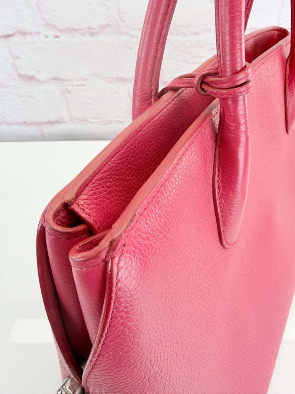 Christian Dior Open Bar Pink Leather Tote Handbag - Picture 11 of 15